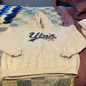 Utah light grey hoodie